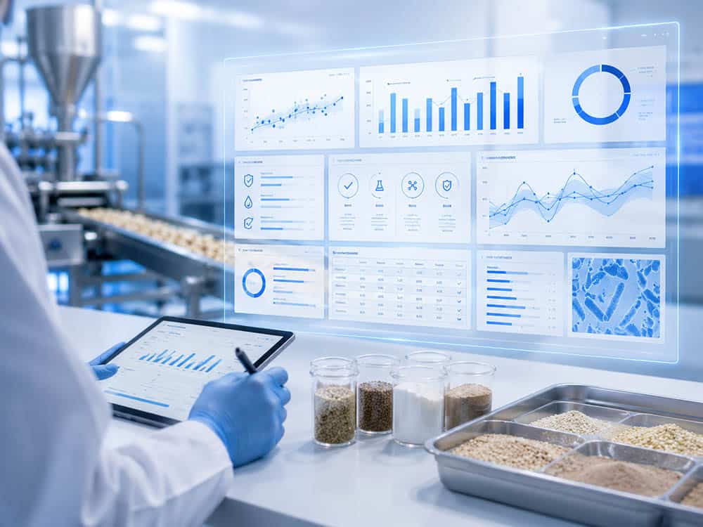Ion-Lens food sample validation dashboard for grains and dry ingredients